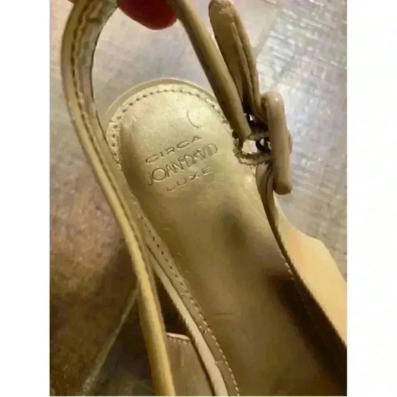 Circa joan David luxe leather upper wedge sandals Sz 8.5 - Picture 5 of 6